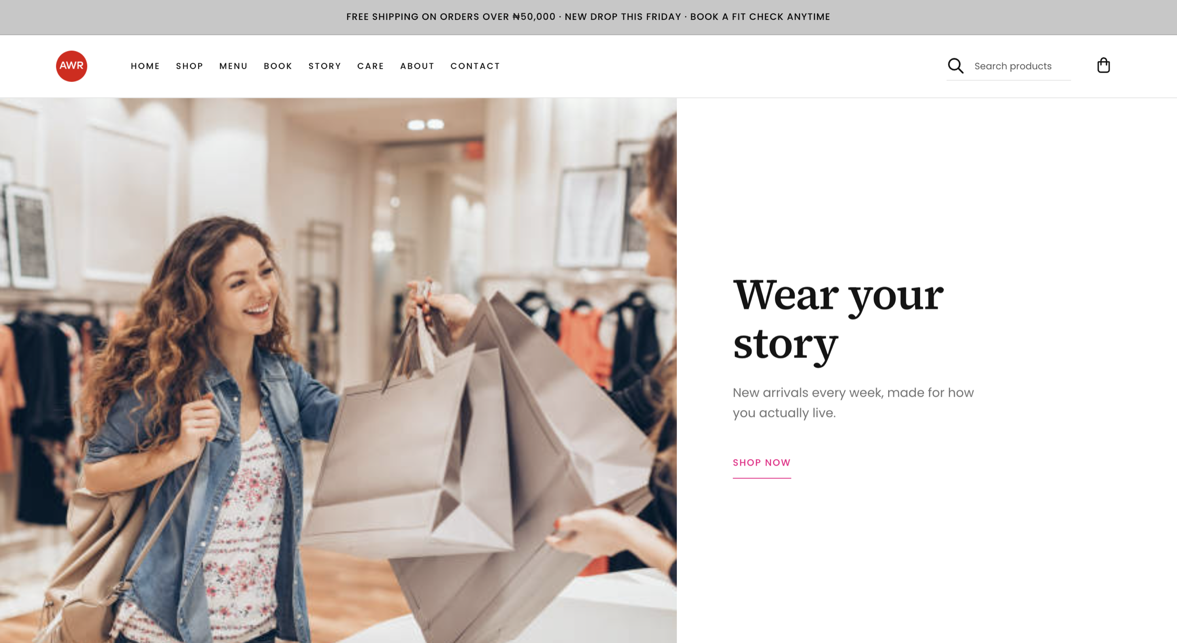 Published Sloud site homepage with branding and featured content