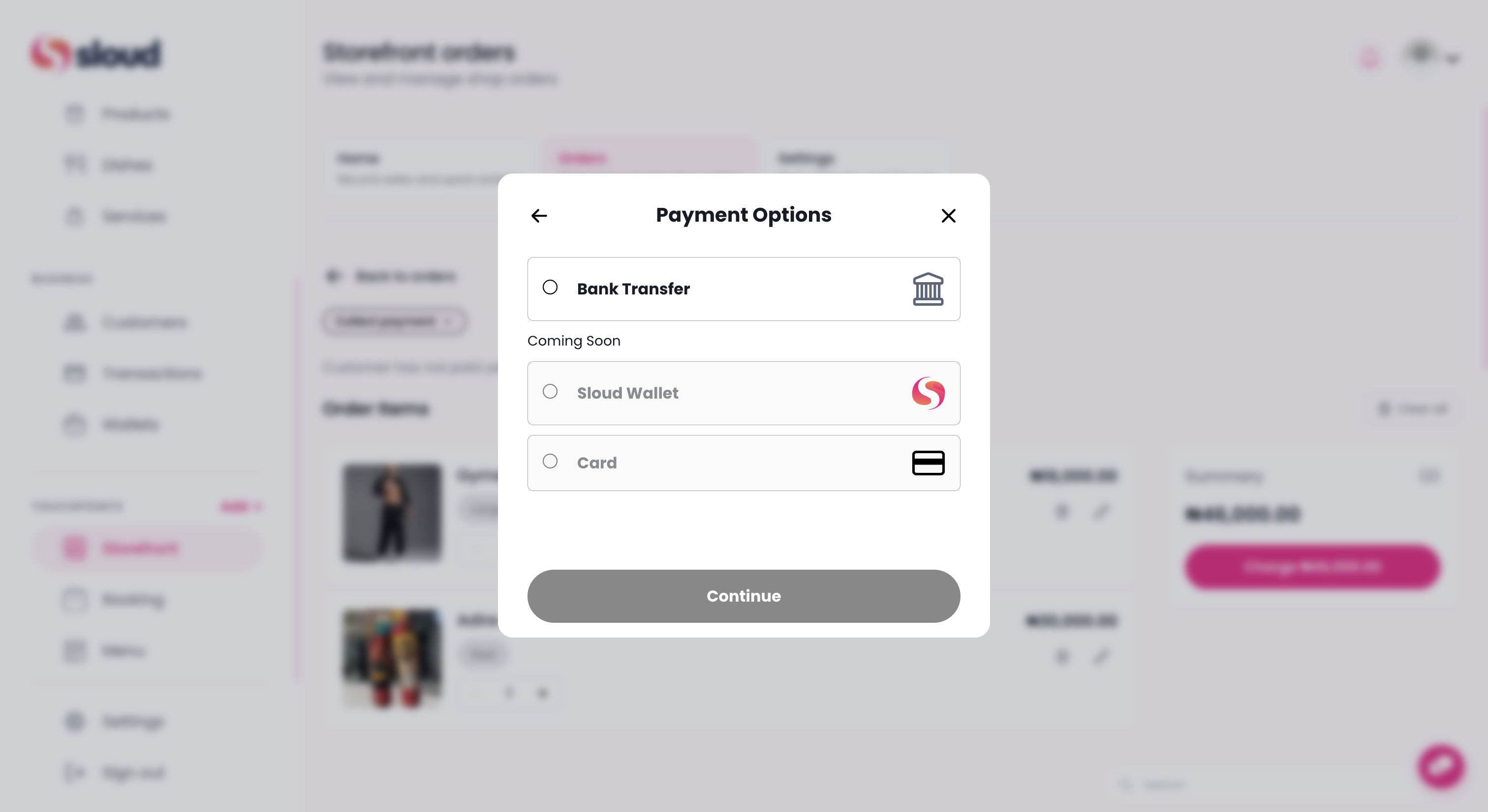 Sloud payment collection for a beauty and hair business
